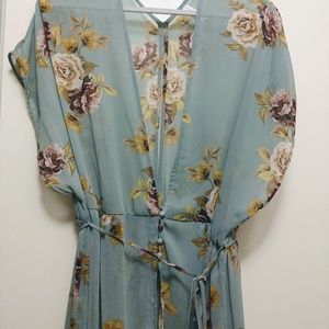 Floor length floral wrap